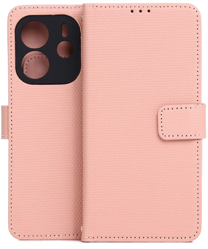 TFO Išmanusis „Triangle“ dėklas, skirtas Xiaomi Redmi Note 14 4G (Global) (164.84 x 78.15 x 8.16 mm), rožinis