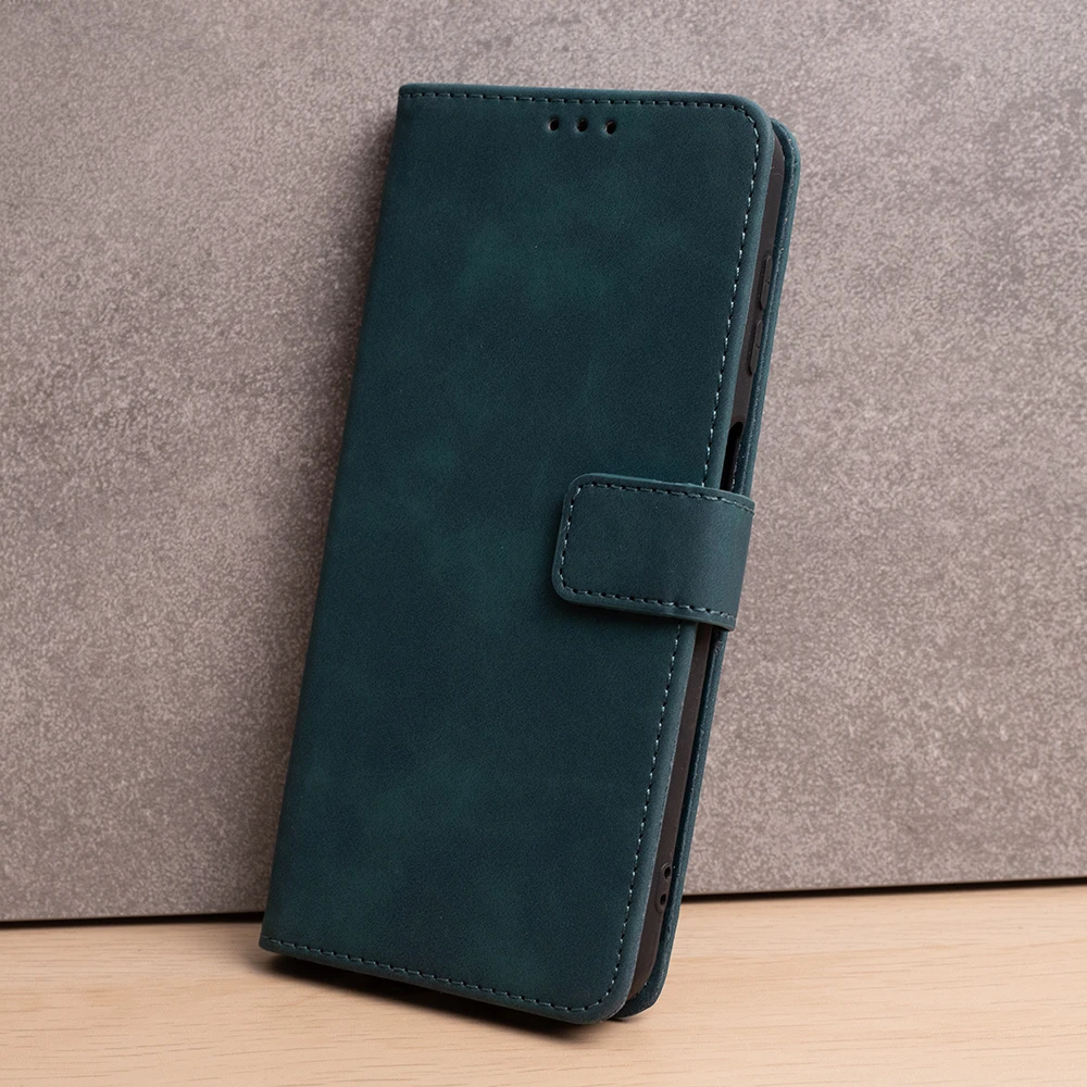 TFO Išmanusis Velvet dėklas, skirtas Xiaomi Redmi A5 Global (173,45 x 79,35 x 8,45), tamsiai žalias