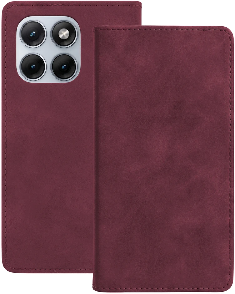 TFO Išmanusis zomšinis dėklas Motorola Edge 70 Fusion, bordo spalvos