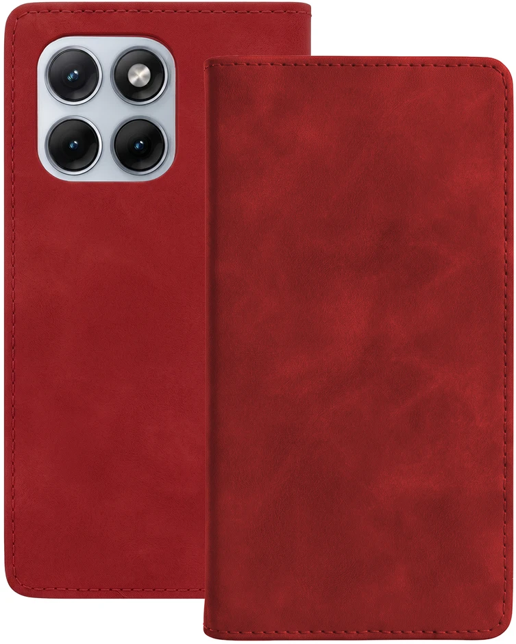 TFO Išmanusis zomšinis dėklas Motorola Edge 70 Fusion, raudonas