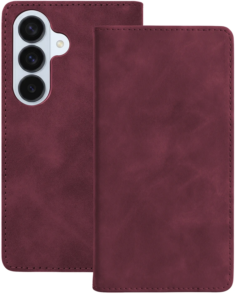 TFO Išmanusis zomšinis dėklas Samsung Galaxy S26, bordo spalvos