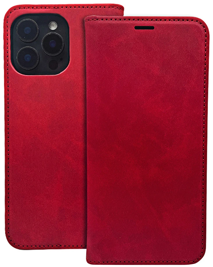 TFO Išmanusis zomšinis dėklas Samsung Galaxy S25 Plus, raudonas