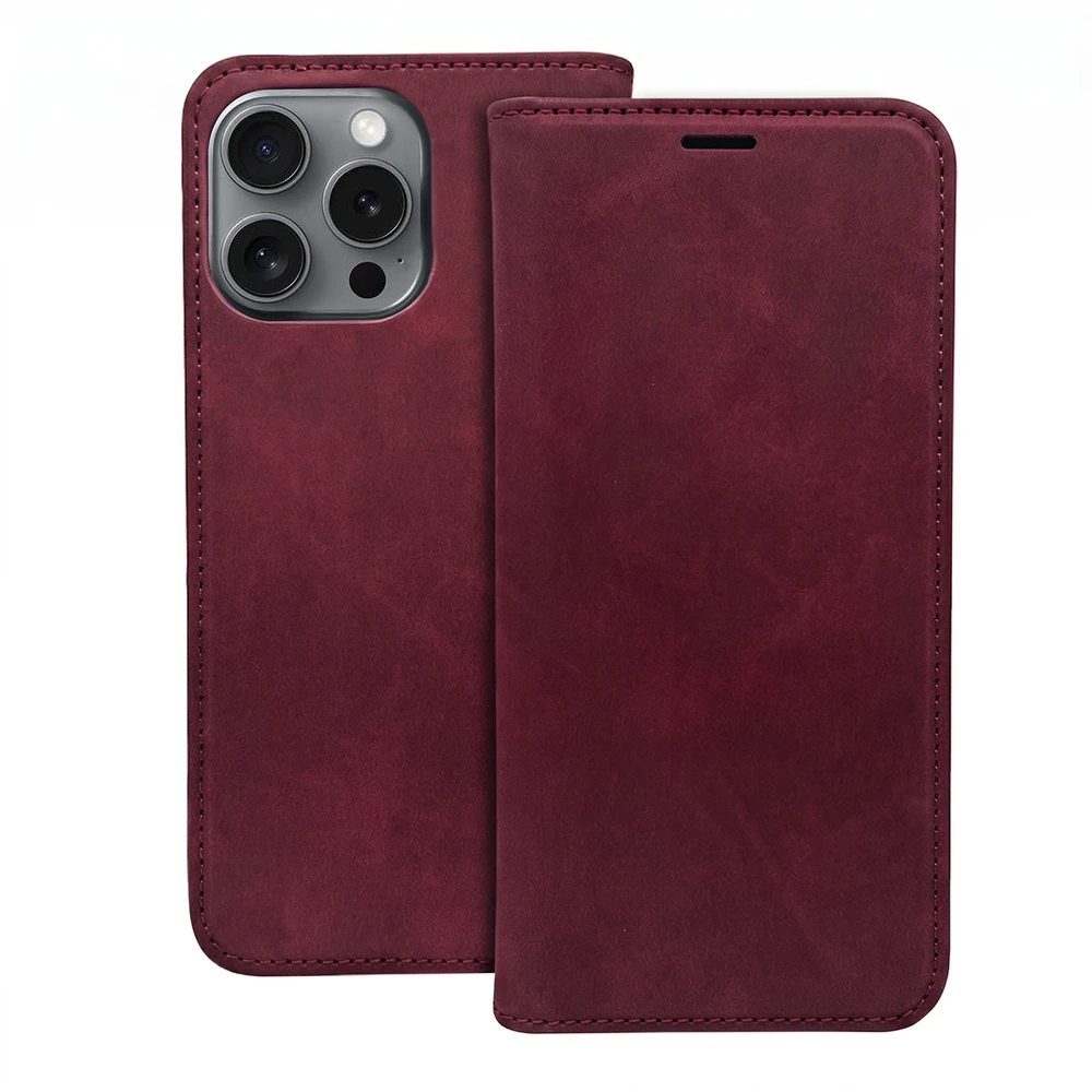 TFO Išmanusis zomšinis dėklas, skirtas Xiaomi Redmi Note 15 Pro Plus 5G, bordo spalvos