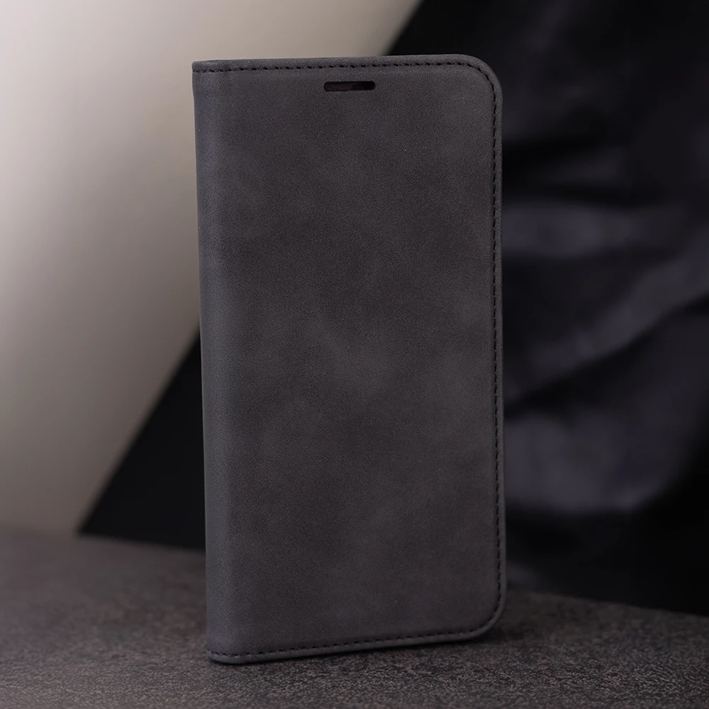 TFO Išmanusis zomšinis dėklas, skirtas Xiaomi Redmi 15C 4G EU / 15C 5G EU (173.16 x 81.06 x 8.2 mm), juodas