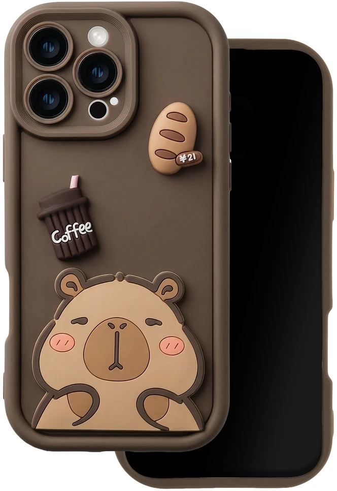 TFO Itin madingas 3D dėklas, skirtas Samsung Galaxy S26 Plus, kapibara