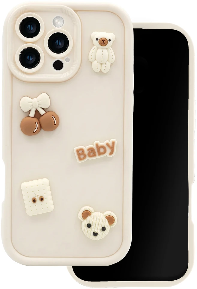 TFO Itin madingas 3D dėklas, skirtas Samsung Galaxy S25 FE, su meškiuku