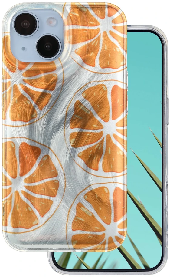 TFO Itin madingas vasariškas dėklas iPhone 15 6,1" oranžinis