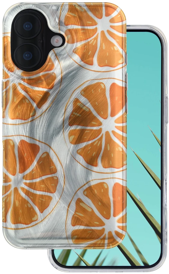 TFO Itin madingas vasariškas dėklas iPhone 16 6,1" oranžinis