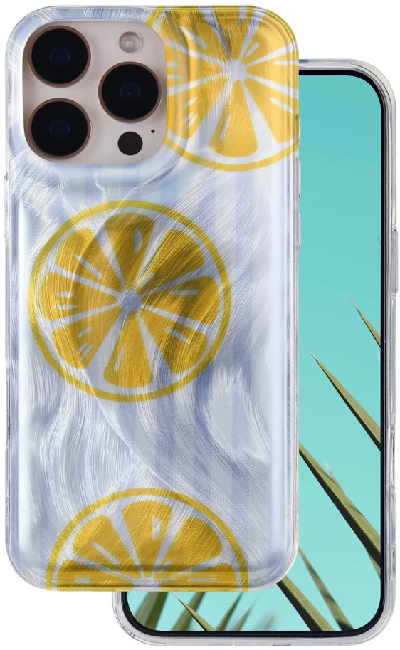 TFO Itin madingas vasariškas dėklas Motorola Edge 70 Fusion, citrinos spalvos