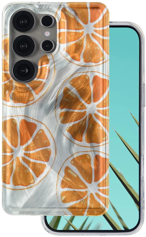 TFO Itin madingas vasariškas dėklas Samsung Galaxy S25 Ultra oranžinis