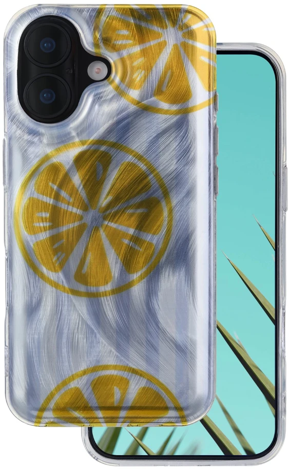 TFO Itin madingas vasariškas dėklas, skirtas iPhone 16 6,1" citrinos spalvos