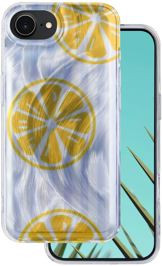 TFO Itin madingas vasariškas dėklas, skirtas iPhone 16e / 17e, citrinos spalvos