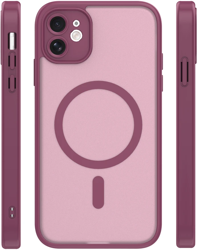 TFO Mag Matt dėklas iPhone 11 bordo spalvos su apsauga kamerai