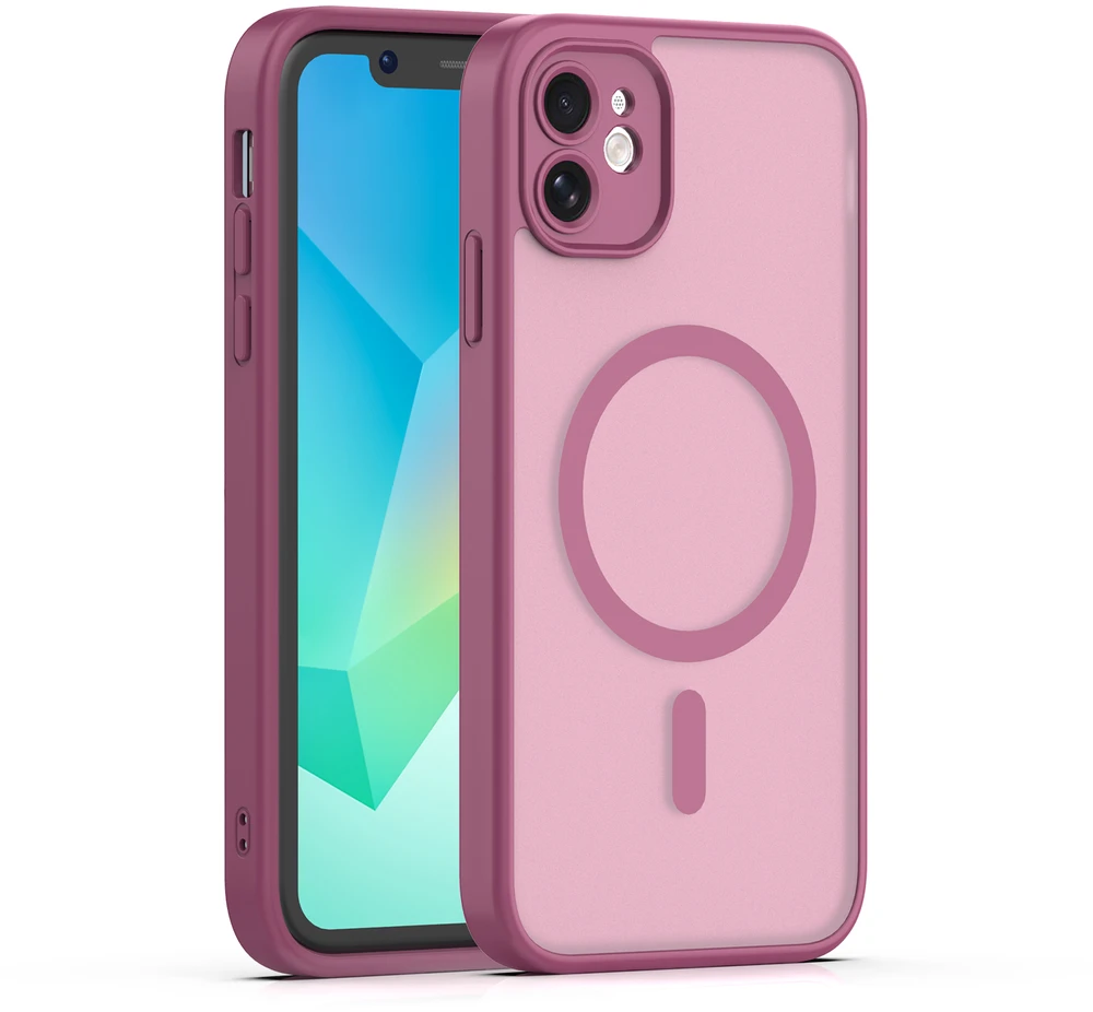 TFO Mag Matt dėklas iPhone 11 bordo spalvos su apsauga kamerai