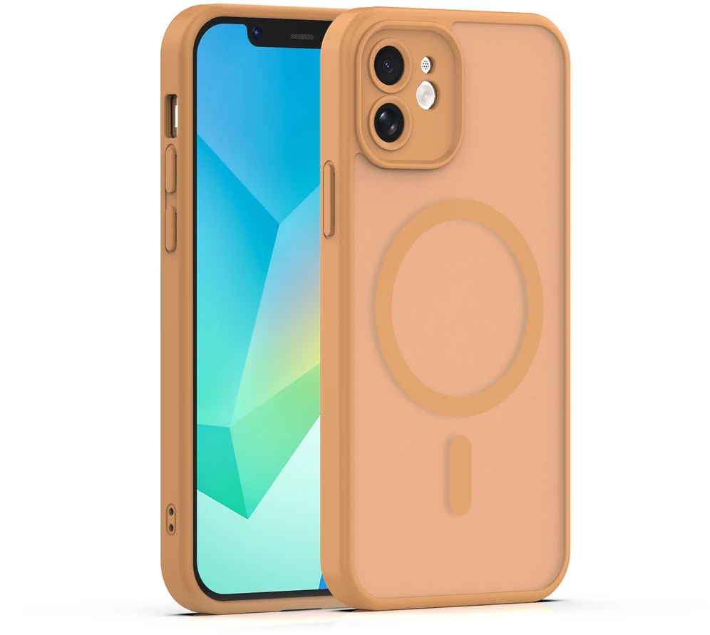 TFO Mag Matt dėklas iPhone 12 6,1" rudas su apsauga kamerai
