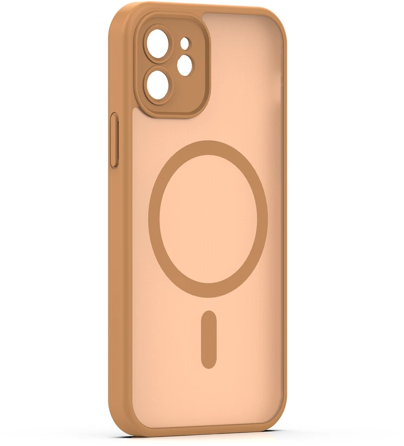 TFO Mag Matt dėklas iPhone 12 6,1" rudas su apsauga kamerai