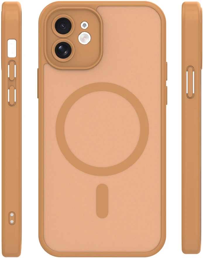 TFO Mag Matt dėklas iPhone 12 6,1" rudas su apsauga kamerai