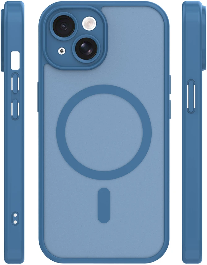 TFO Mag Matt dėklas iPhone 15 6,1" tamsiai mėlynas apsauga kamerai