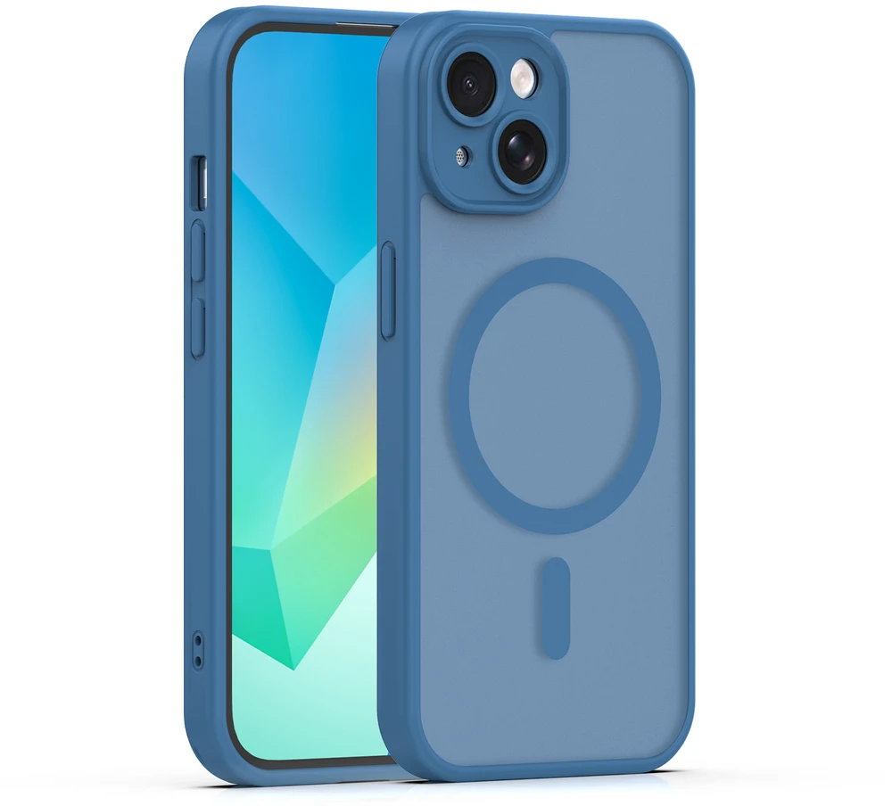 TFO Mag Matt dėklas iPhone 15 6,1" tamsiai mėlynas apsauga kamerai