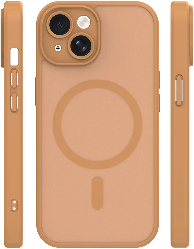 TFO Mag Matt dėklas iPhone 15 6,1" rudas, apsauga kamerai