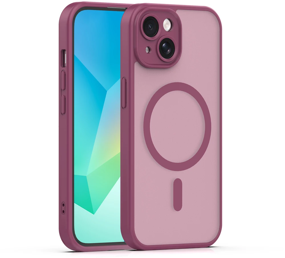 TFO Mag Matt dėklas iPhone 15 6,1" bordo spalvos, apsauga kamerai