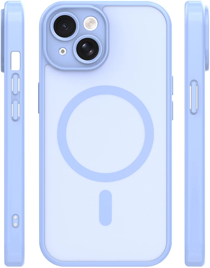TFO Mag Matt dėklas iPhone 15 6,1" šviesiai mėlynas apsauga kamerai