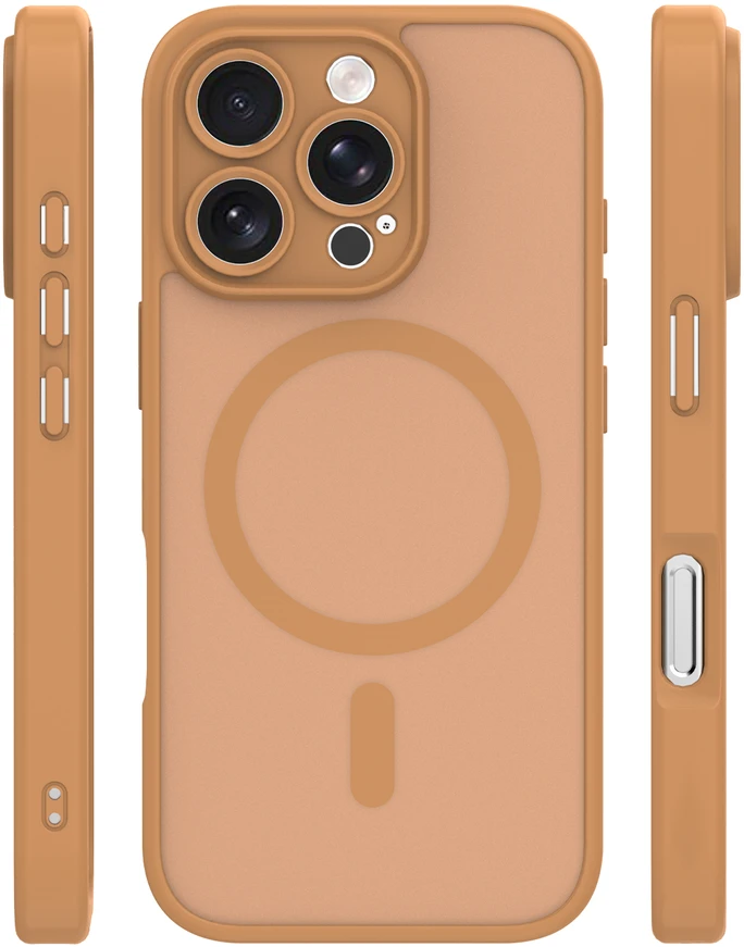 TFO Mag Matt dėklas iPhone 16 Pro Max 6,9" rudas su apsauga kamerai