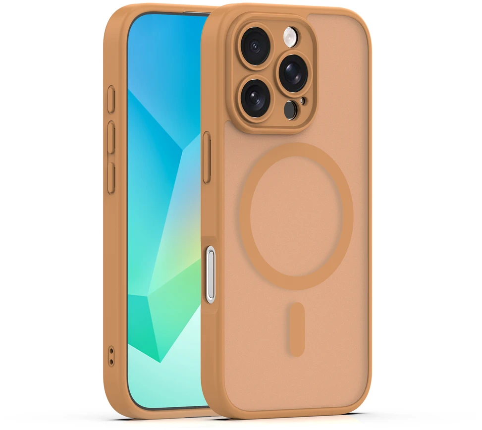 TFO Mag Matt dėklas iPhone 16 Pro Max 6,9" rudas su apsauga kamerai