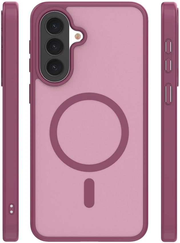 TFO Mag Matt dėklas Samsung Galaxy A57 telefonui, bordo spalvos, su didele išpjova kamerai
