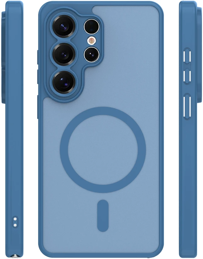 TFO Mag Matt dėklas Samsung Galaxy S25 Ultra tamsiai mėlynas apsauga kamerai