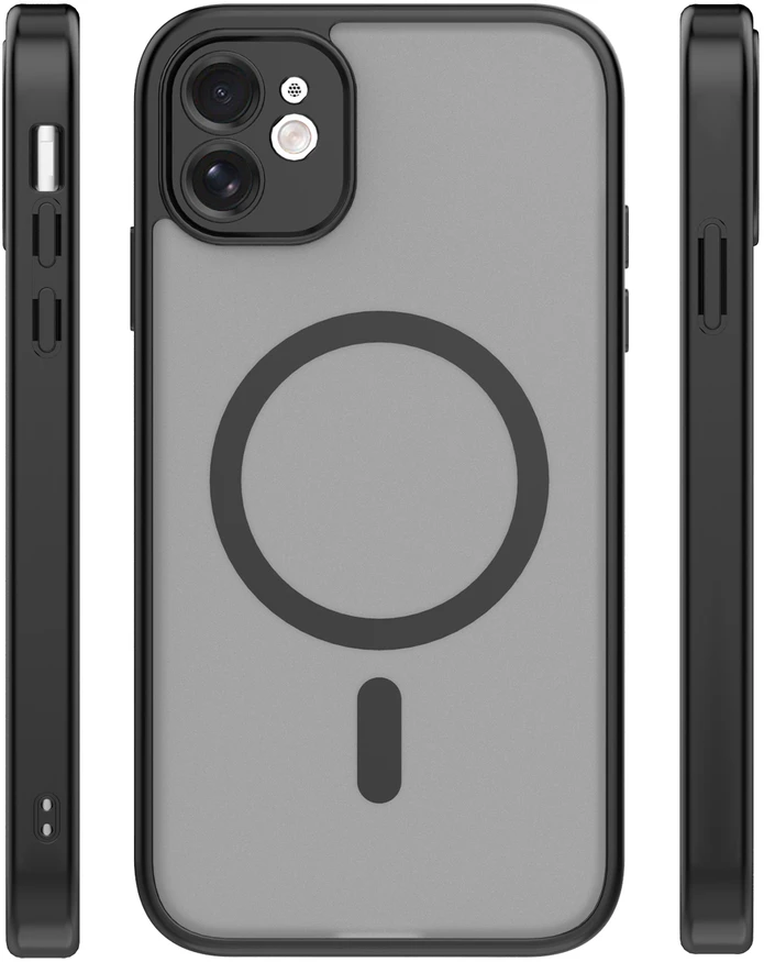 TFO „Mag Matt“ dėklas, skirtas „iPhone 11“, juodas, su apsauga kamerai