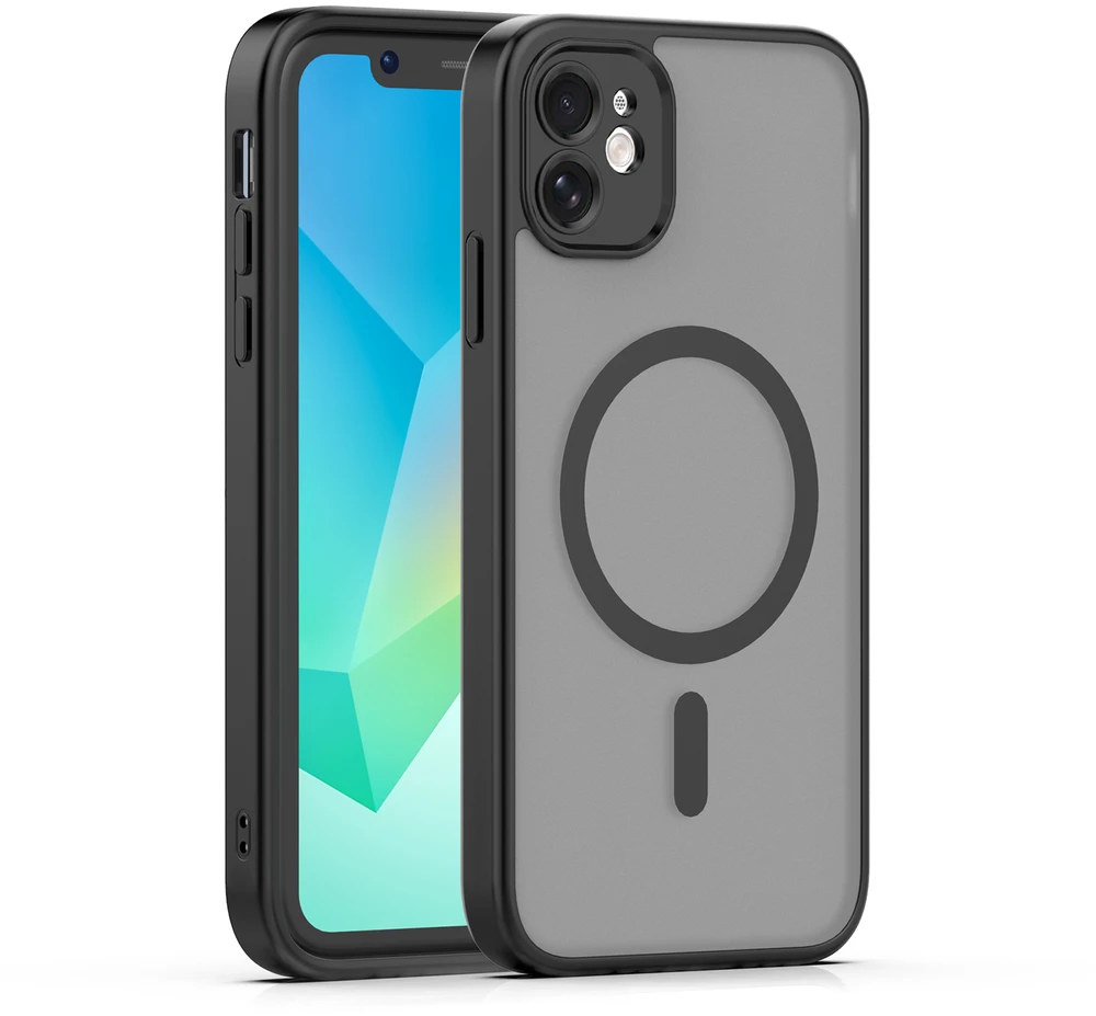 TFO „Mag Matt“ dėklas, skirtas „iPhone 11“, juodas, su apsauga kamerai