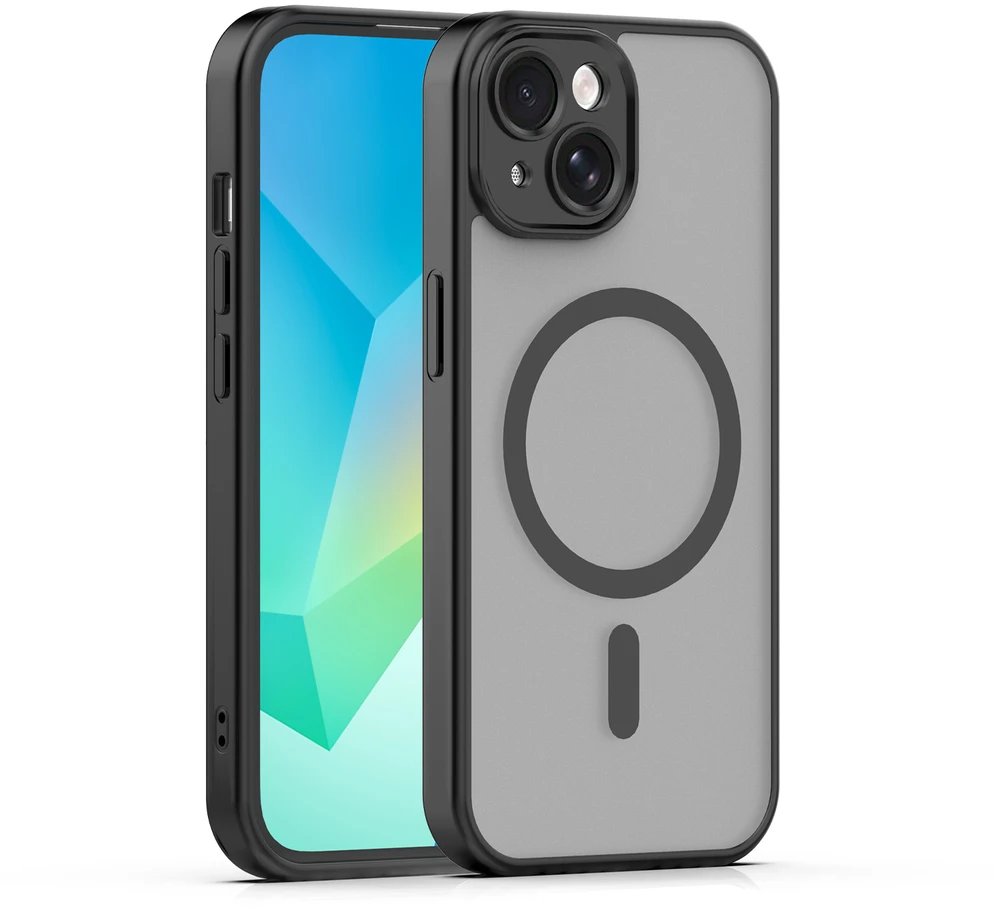 TFO „Mag Matt“ dėklas, skirtas „iPhone 13“ 6,1", juodas, su apsauga kamerai