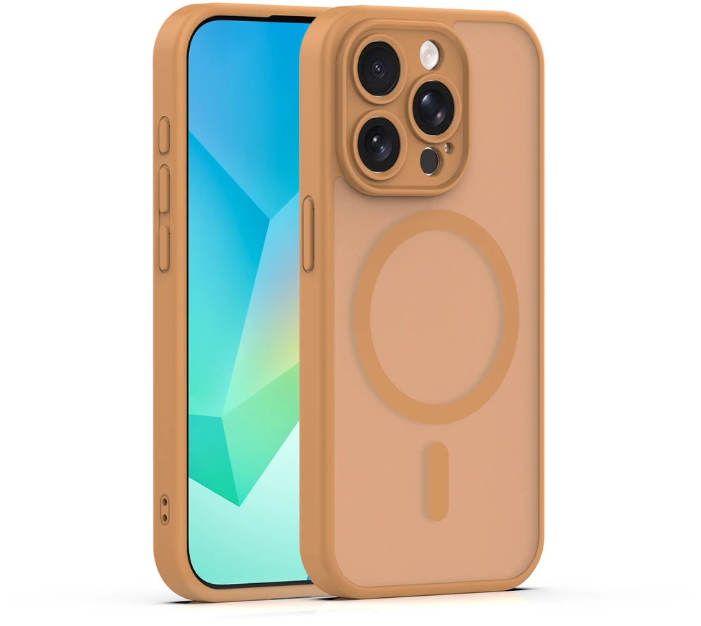 TFO „Mag Matt“ dėklas, skirtas „iPhone 14 Pro“ 6,1" rudas, su apsauga kamerai