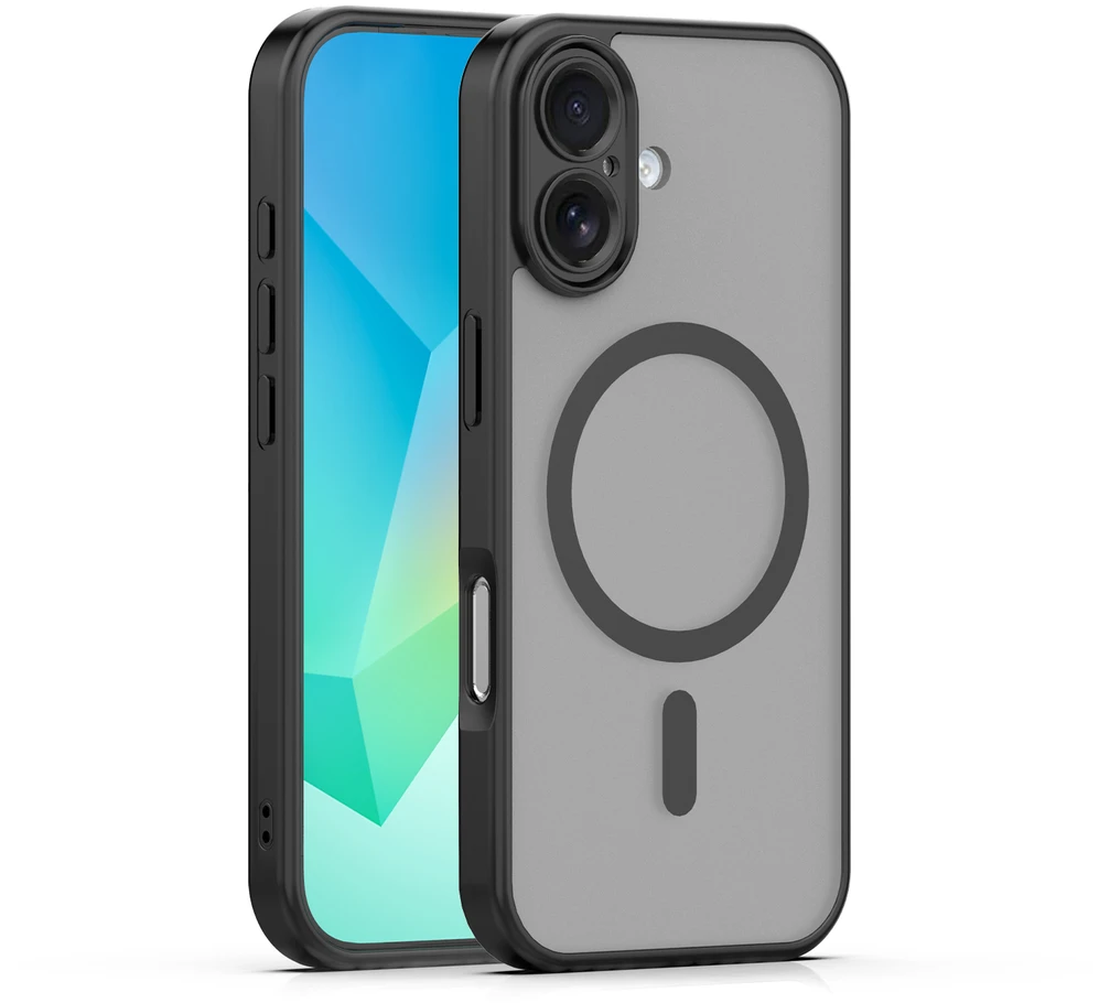 TFO „Mag Matt“ dėklas, skirtas „iPhone 16“ 6,1", juodas, su apsauga kamerai
