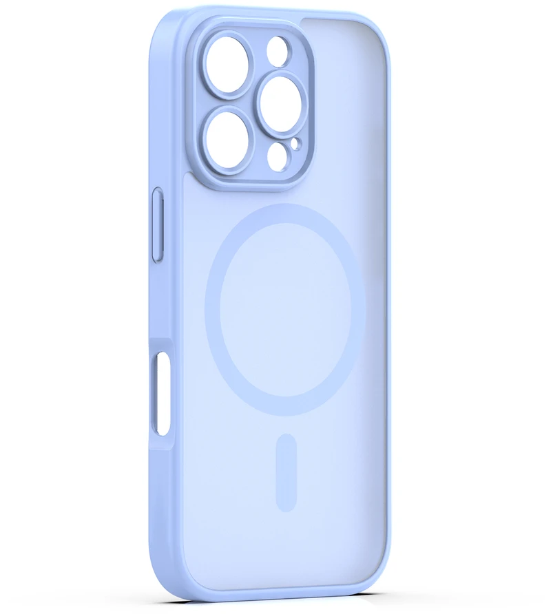 TFO „Mag Matt“ dėklas, skirtas „iPhone 16 Pro Max“ 6,9", šviesiai mėlynas, su apsauga kamerai