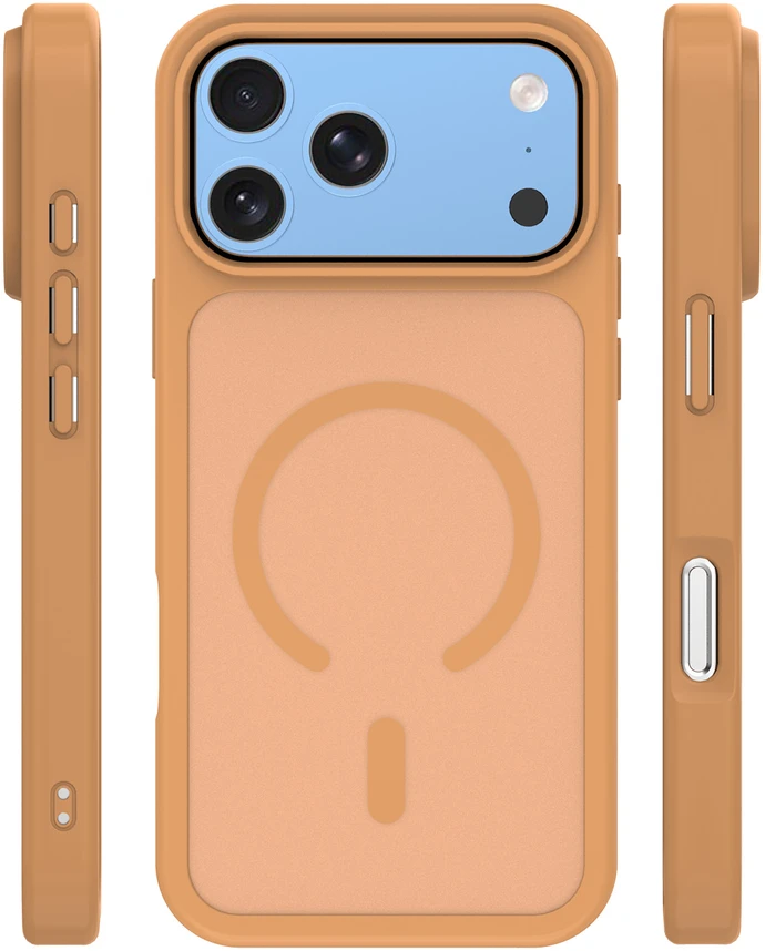 TFO „Mag Matt“ dėklas, skirtas „iPhone 17 Pro Max 6,9“ / 18 Pro Max 6,9“ rudas, su didele anga