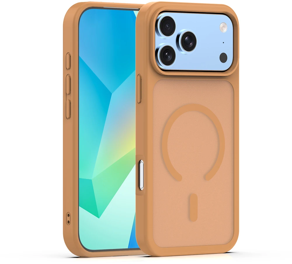 TFO „Mag Matt“ dėklas, skirtas „iPhone 17 Pro Max 6,9“ / 18 Pro Max 6,9“ rudas, su didele anga