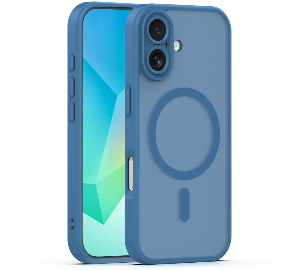 TFO Mag Matt dėklas, skirtas iPhone 17 6,3" / 18 6,3" tamsiai mėlynas, su apsauga kamerai