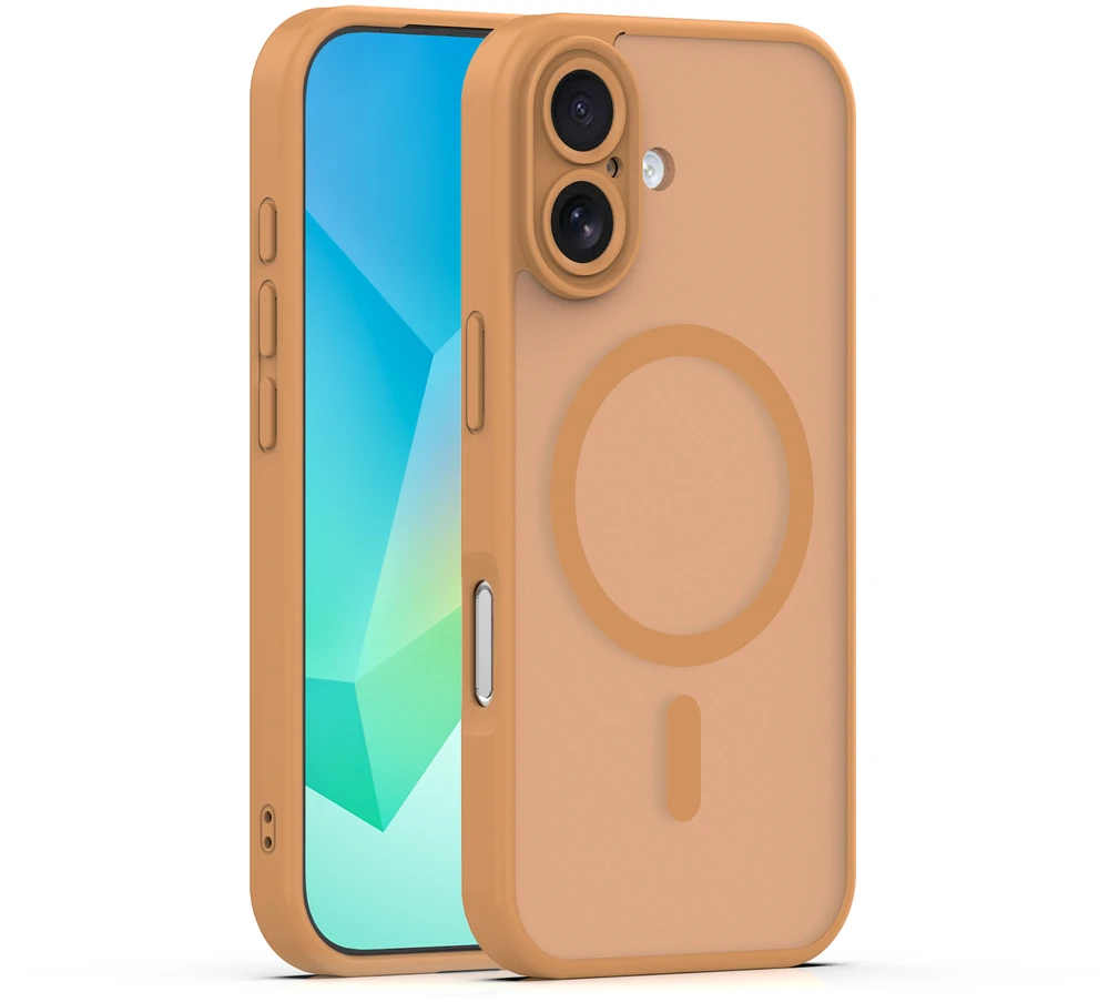 TFO Mag Matt dėklas, skirtas iPhone 17 6,3" / 18 6,3" rudas, su apsauga kamerai