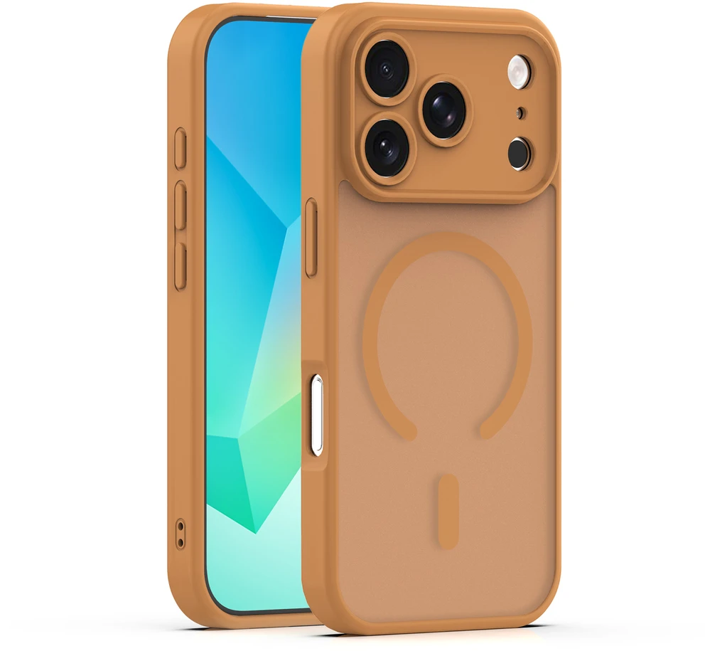 TFO Mag Matt dėklas, skirtas iPhone 17 Pro 6,3" / 18 Pro 6,3" rudas, su apsauga kamerai