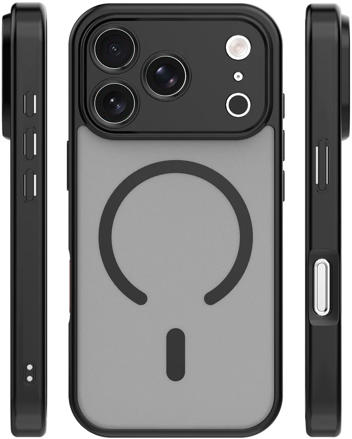TFO Mag Matt dėklas, skirtas iPhone 17 Pro Max 6,9" / 18 Pro Max 6,9" juodas, su apsauga kamerai