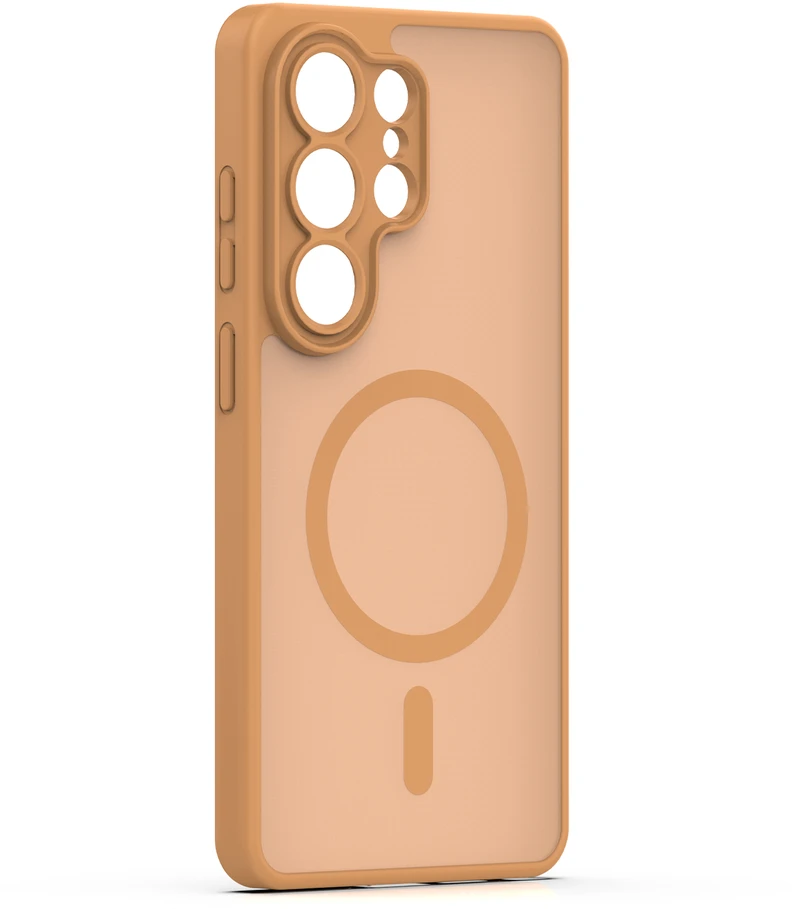TFO Mag Matt dėklas, skirtas Samsung Galaxy S26 Ultra, rudas, su apsauga kamerai
