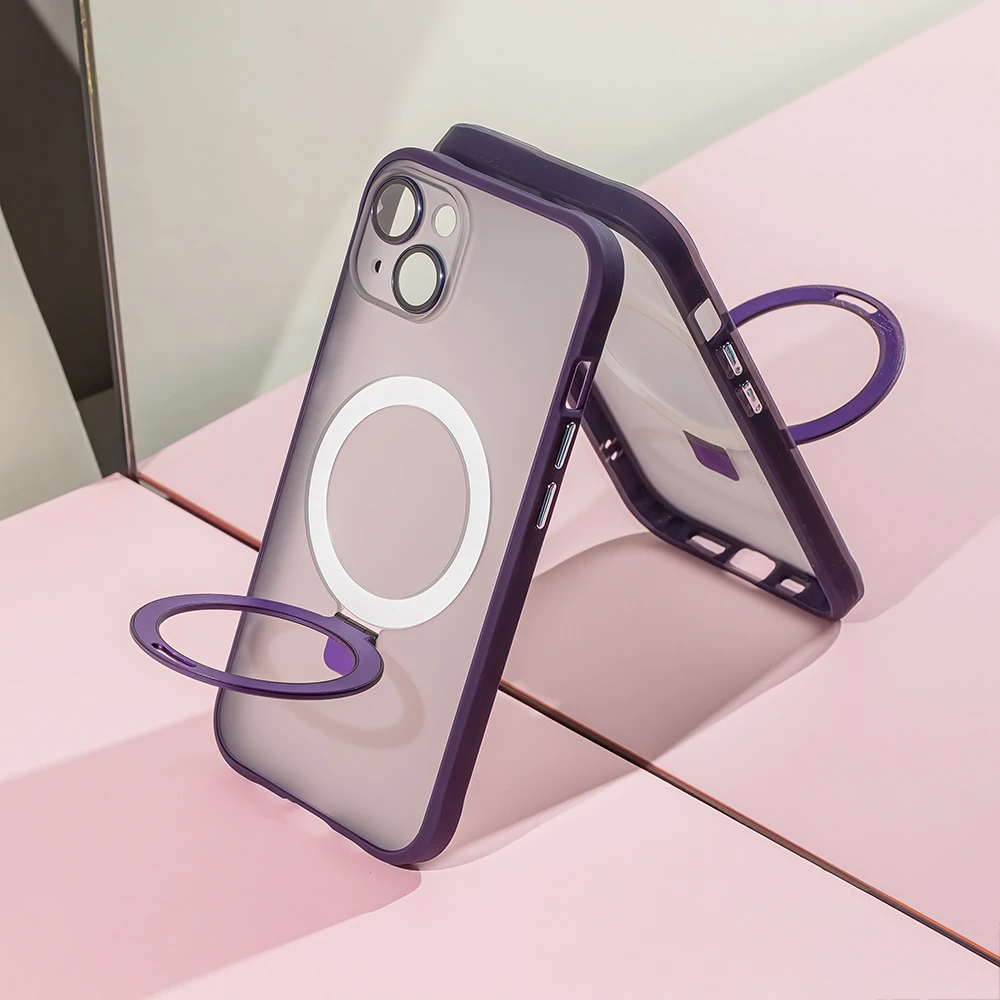 TFO TelForceone "Mag Ring" dėklas iPhone 14 6,1 violetinės spalvos