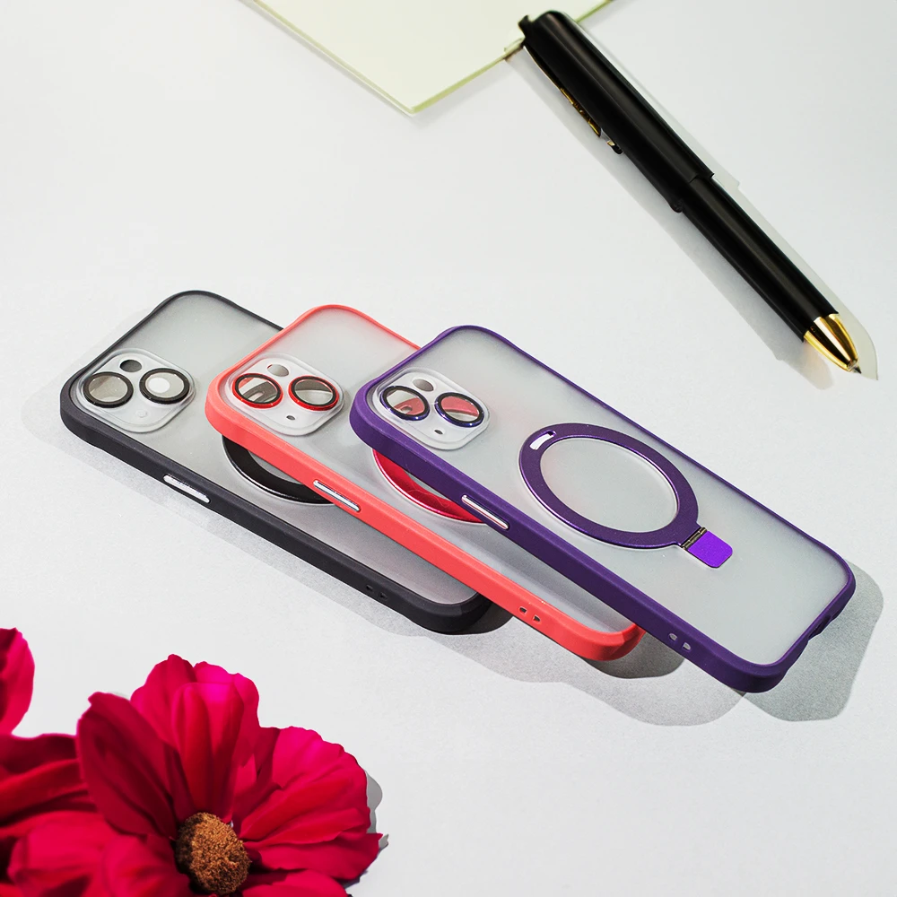 TFO TelForceone "Mag Ring" dėklas iPhone 14 6,1 violetinės spalvos
