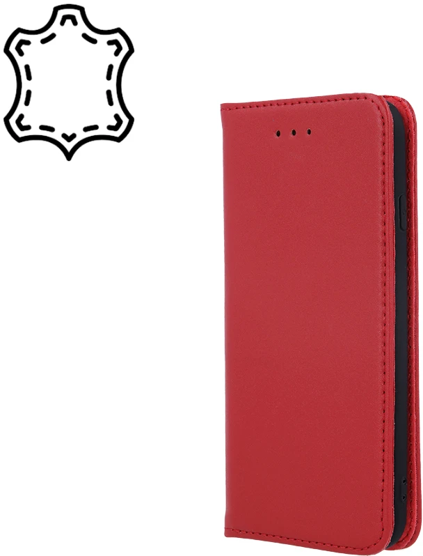 TFO Natūralios odos „Smart Pro“ dėklas, skirtas iPhone 17 Pro 6,3", bordo spalvos