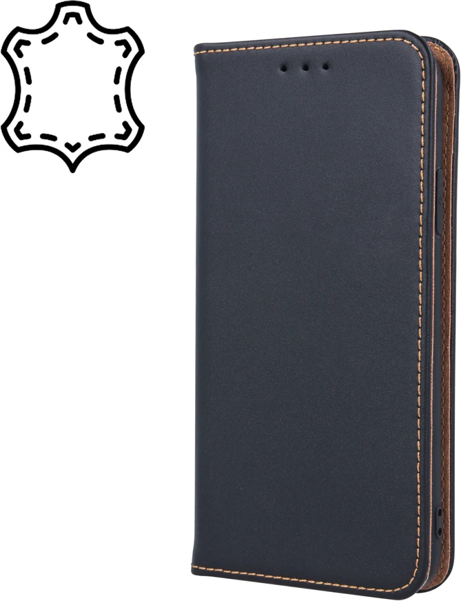 Telforceone TFO Natūralios odos „Smart Pro“ dėklas, skirtas iPhone 17 Air 6,6", juodas