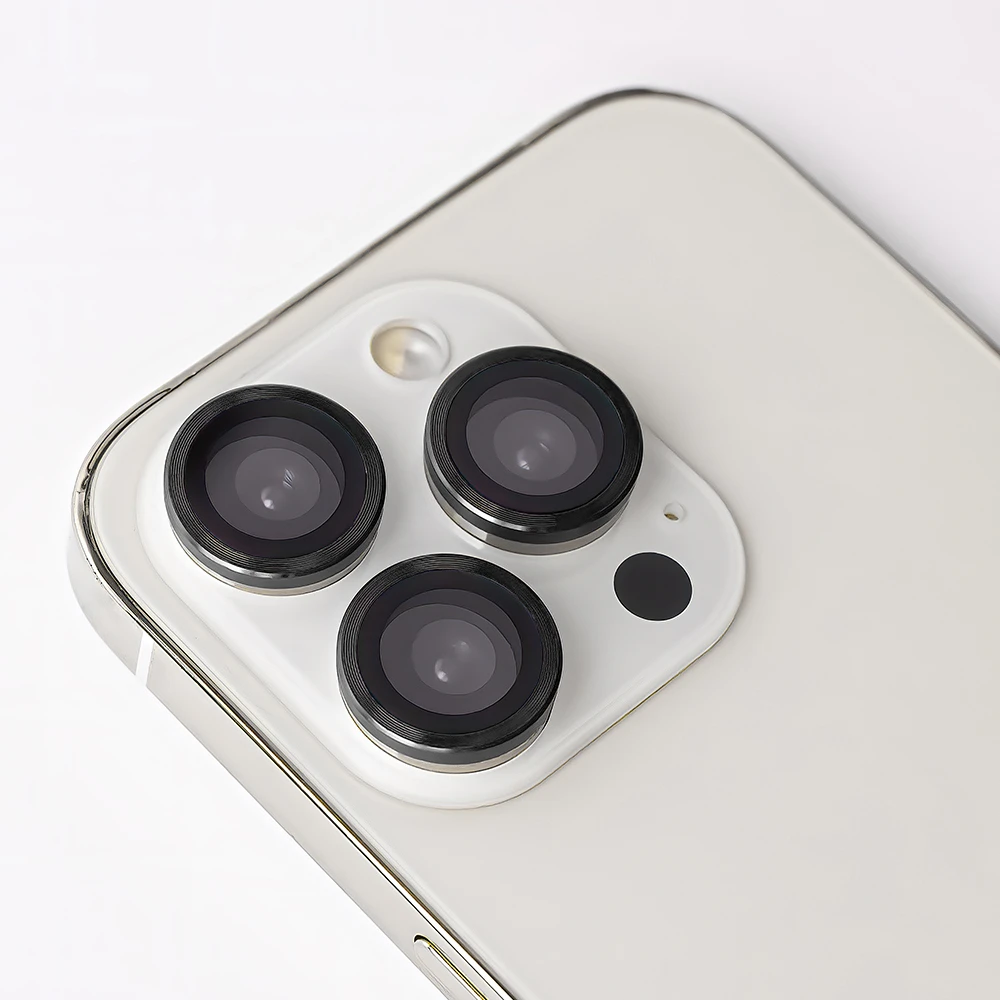 TFO Objektyvo stikliukų rinkinys Samsung Galaxy S25, juodas rėmelis (3 vnt.)