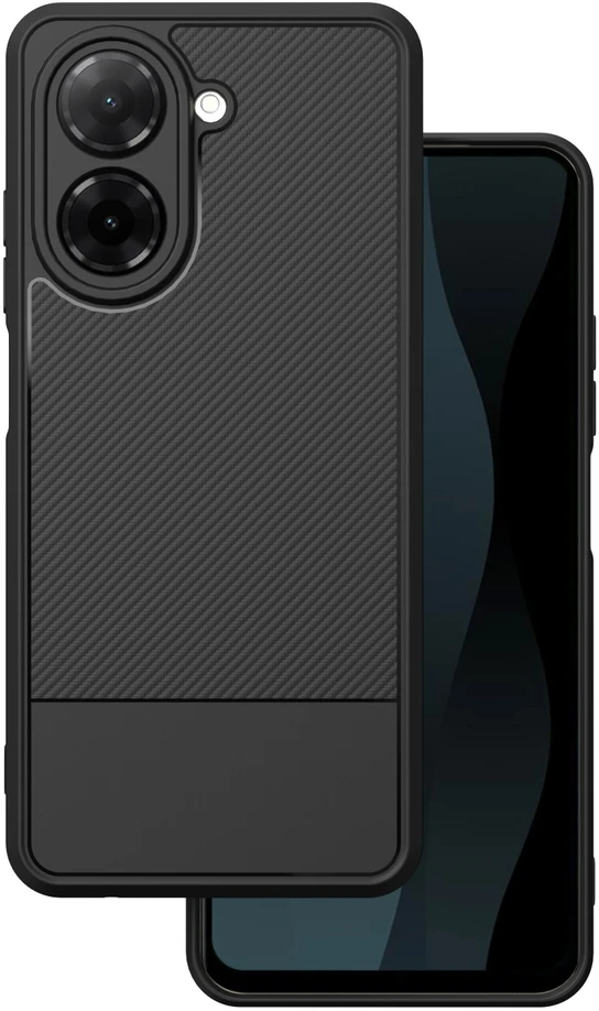 TFO Paprastas anglies pluošto dėklas, skirtas Xiaomi Redmi A5 Global (173,45 x 79,35 x 8,45) juodas