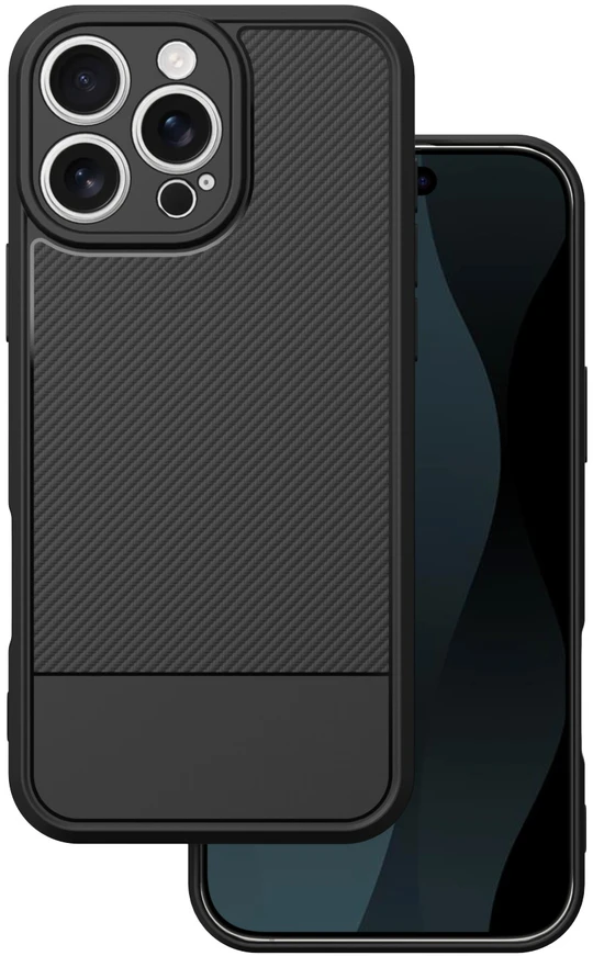 TFO Paprastas Carbon dėklas, skirtas iPhone 16 Pro Max 6,9" juodas